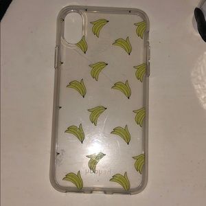 iphone X banana print clear phone case